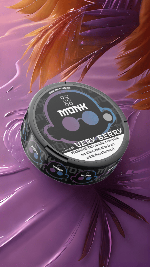 MONK Nicotine Pouches – 6mg – Very Berry